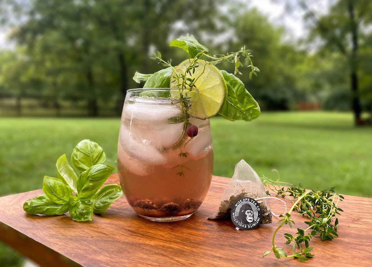 BlueBasil Spritz Cocktail Recipe Featuring Blueberry Time Machine Gre