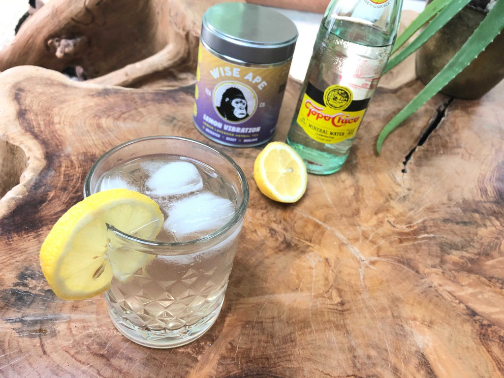 Lemon Tea Gin Fizz Cocktail (Sugar-Free, Low-Carb, Vegan)