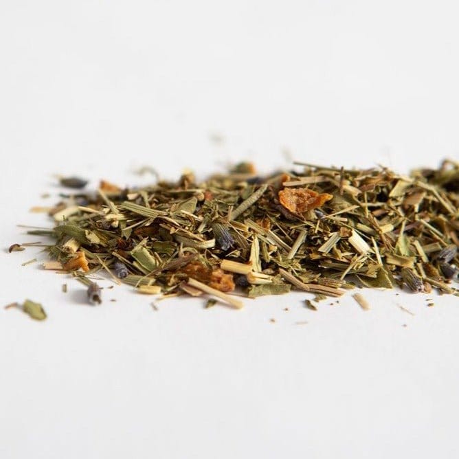 Lemon Vibration herbal loose leaf tea for stress relief and anxiety.