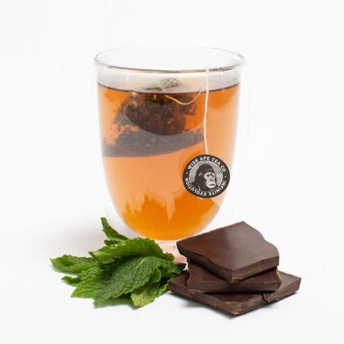 Yerba mate chocolate tea with adaptogenic herbs for focus